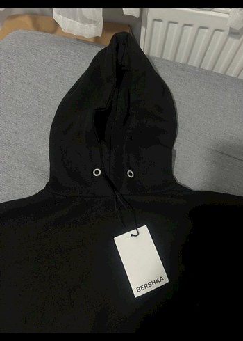 Pull and Bear Siyah Kapüşonlu Oversize Sweatshirt