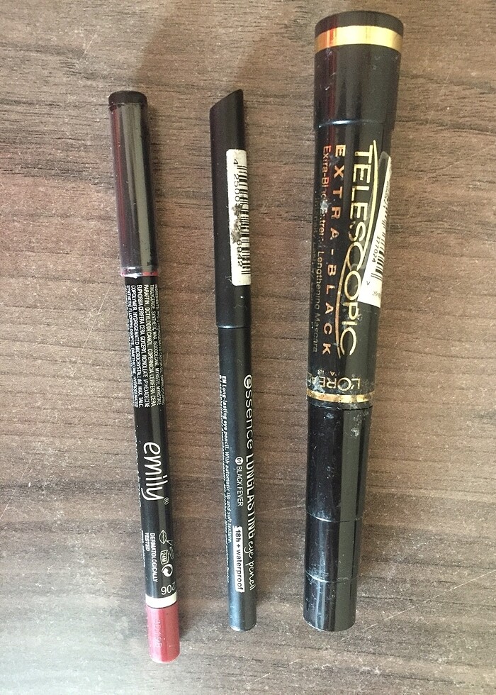 Telescopic rimel + emily 206 no dudak kalemi + essence eyeliner - Görsel 2
