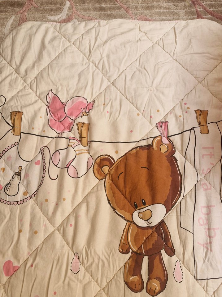 Nakışlı Kahverengi Bebek yorganı - Görsel 2