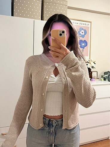h&m basic hırka