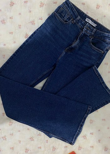 36 Beden lacivert Renk Zara lacivert flare jean