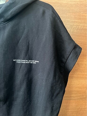xl Beden DeFacto siyah, kısa kollu, kapişonlu sweatshirt