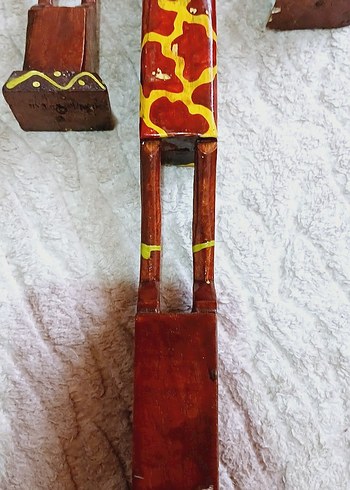 Renkli Afrika Temalı Ahşap Figürin Seti - Görsel 5