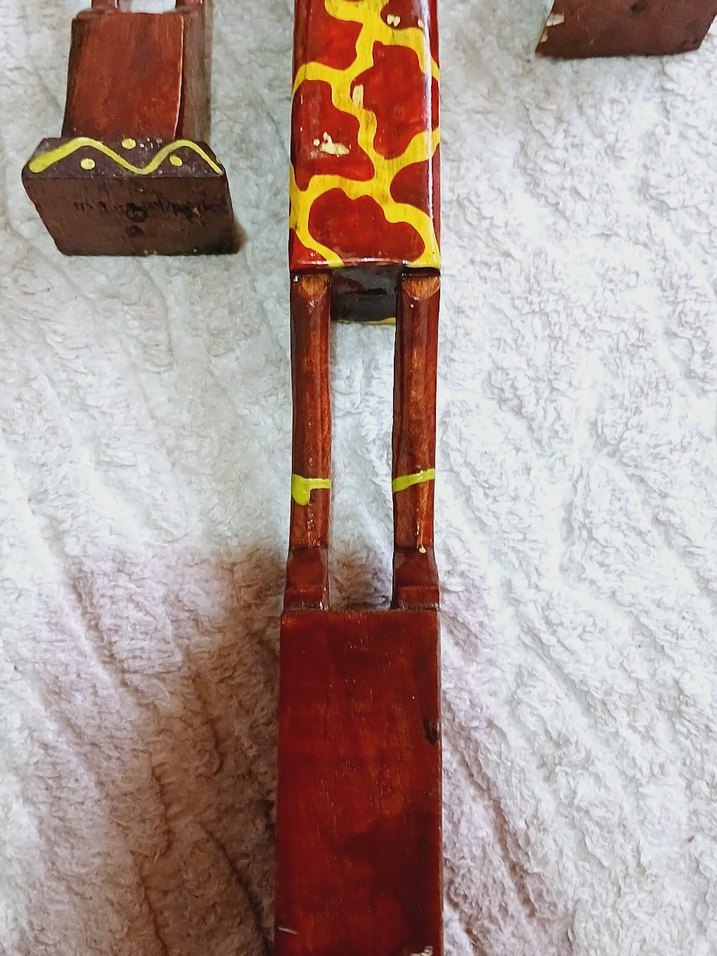 Renkli Afrika Temalı Ahşap Figürin Seti - Görsel 5