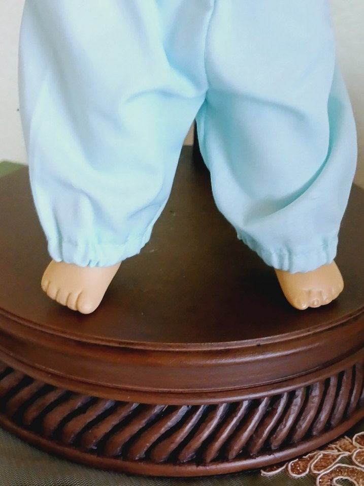 Mavi Pastel VİNTAGE PORSELEN BEBEK - Görsel 4