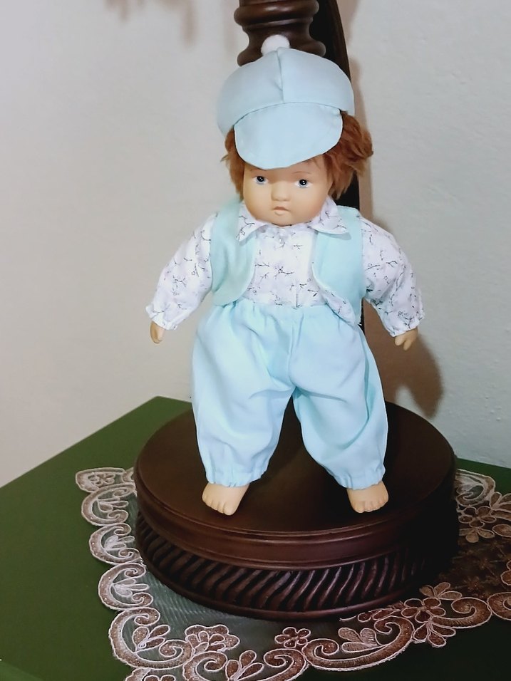 Mavi Pastel VİNTAGE PORSELEN BEBEK - Görsel 2