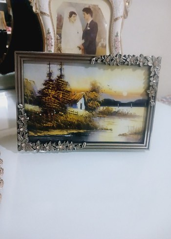 GÜMÜŞ Renkli Parlak Çiçek Desenli Çerçeve - Görsel 5