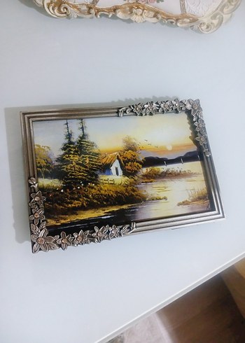 GÜMÜŞ Renkli Parlak Çiçek Desenli Çerçeve - Görsel 3