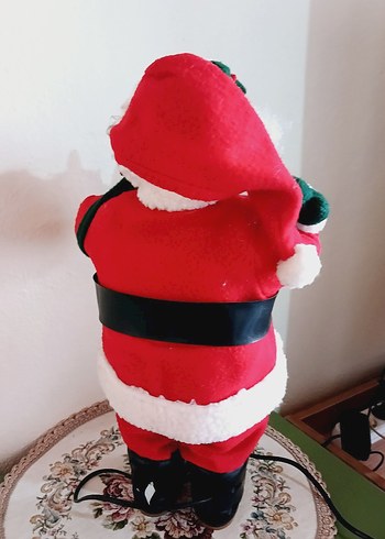 Işıklı Noel Baba Figürü VİNTAGE HAREKETLİ 48 cm - Görsel 3