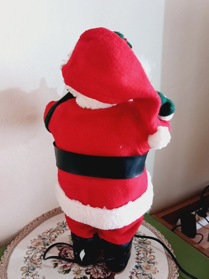 Işıklı Noel Baba Figürü VİNTAGE HAREKETLİ 48 cm - Görsel 3