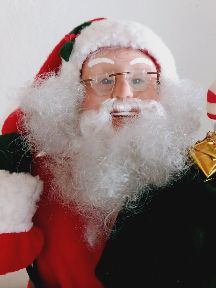 Işıklı Noel Baba Figürü VİNTAGE HAREKETLİ 48 cm - Görsel 5