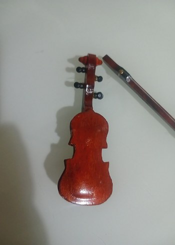 minyatür ahşap gitar biblo - Görsel 7