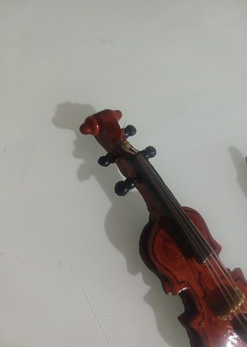 minyatür ahşap gitar biblo - Görsel 3