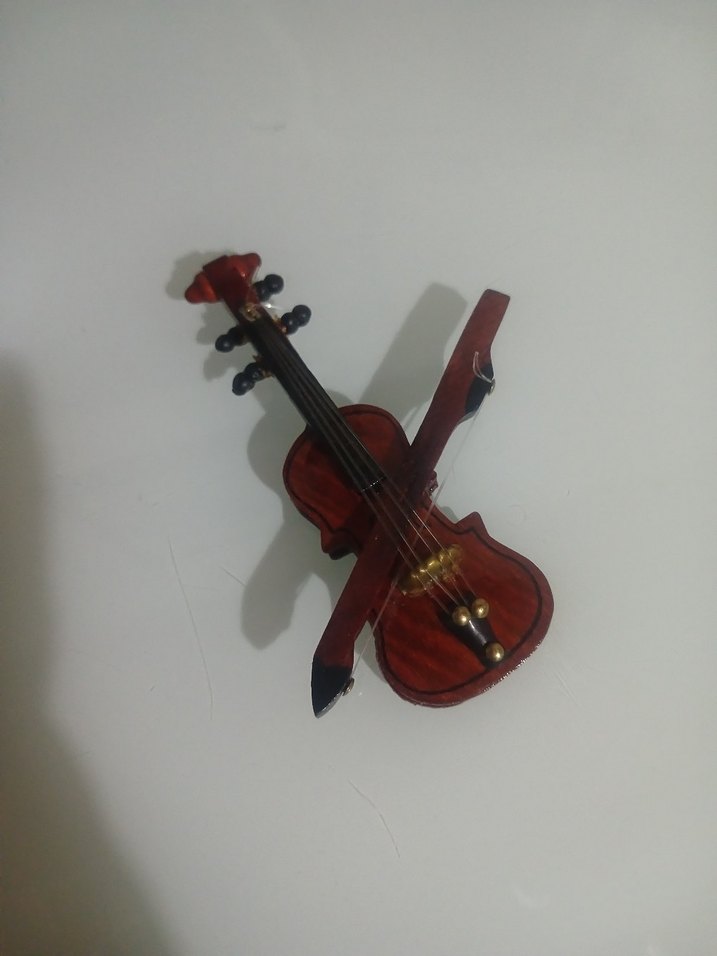 minyatür ahşap gitar biblo - Görsel 5