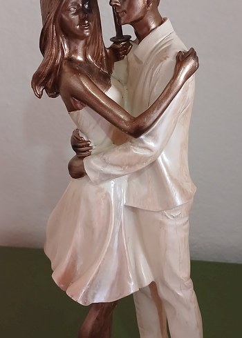 Parlak Bej Renkli Çift Figürü BİEV - Görsel 4