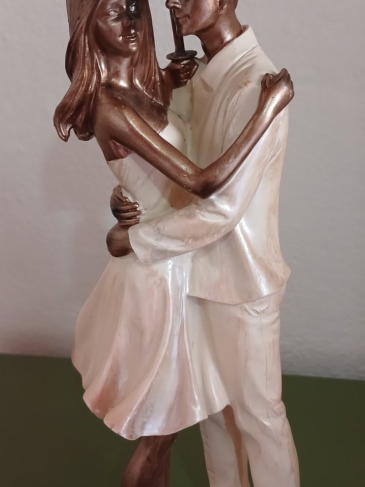 Parlak Bej Renkli Çift Figürü BİEV - Görsel 4