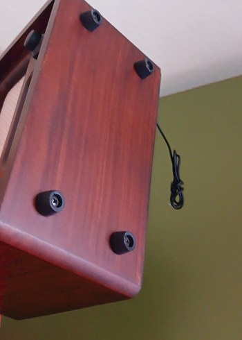 Kahverengi Retro Müzik Sistemi ahşap radyo - Görsel 4