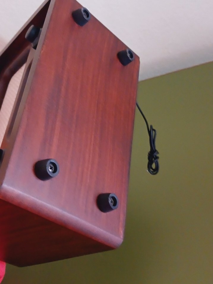 Kahverengi Retro Müzik Sistemi ahşap radyo - Görsel 4