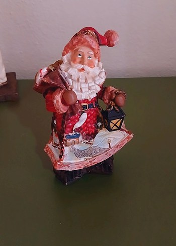 VİNTAGE POLYESTER Kırmızı Noel Baba Biblosu - Görsel 2