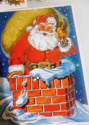 Renkli Noel Baba Temalı Yeni Yıl Kartları - Görsel 8