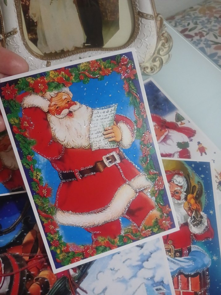 Renkli Noel Baba Temalı Yeni Yıl Kartları - Görsel 4