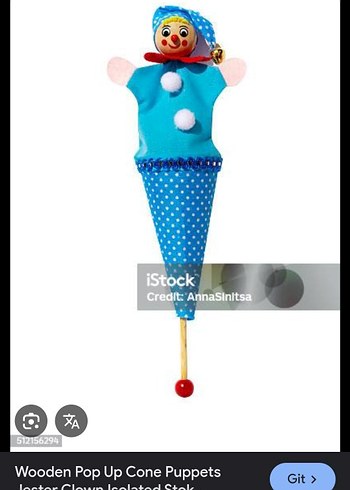 Mavi Renkli Ahşap Külah Bebek palyaço biblo - Görsel 7