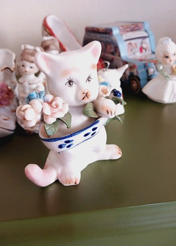 Pastel Renkli Beyaz Kedi Biblo - Görsel 6