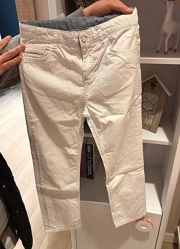 Beyaz çocuk pantalon 
