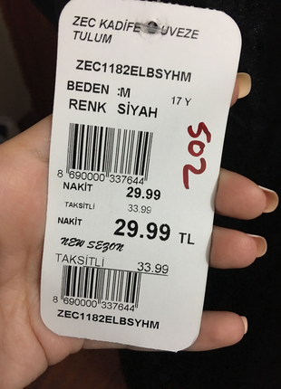 m Beden Kadife askılı siyah tulum