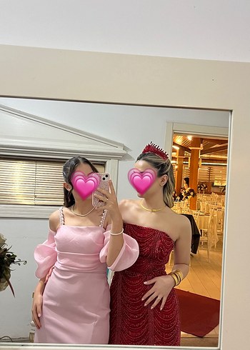 Pudra Pileli Strappy Kol Detaylı Abiye Elbise - Görsel 8