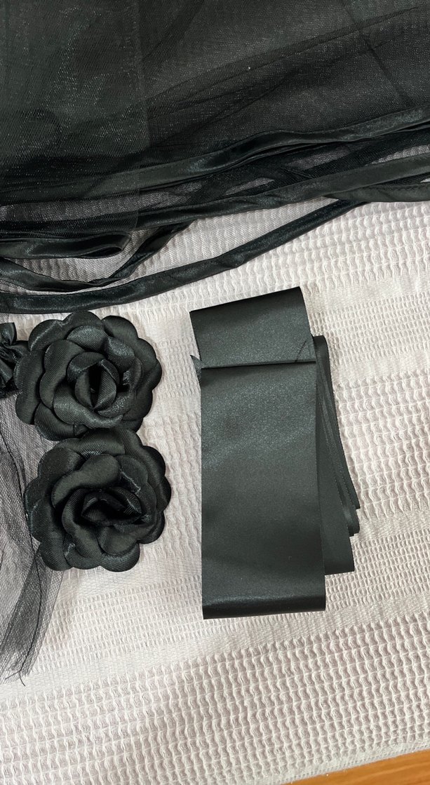 Siyah Gotik Düğün Aksesuar Seti - Görsel 3