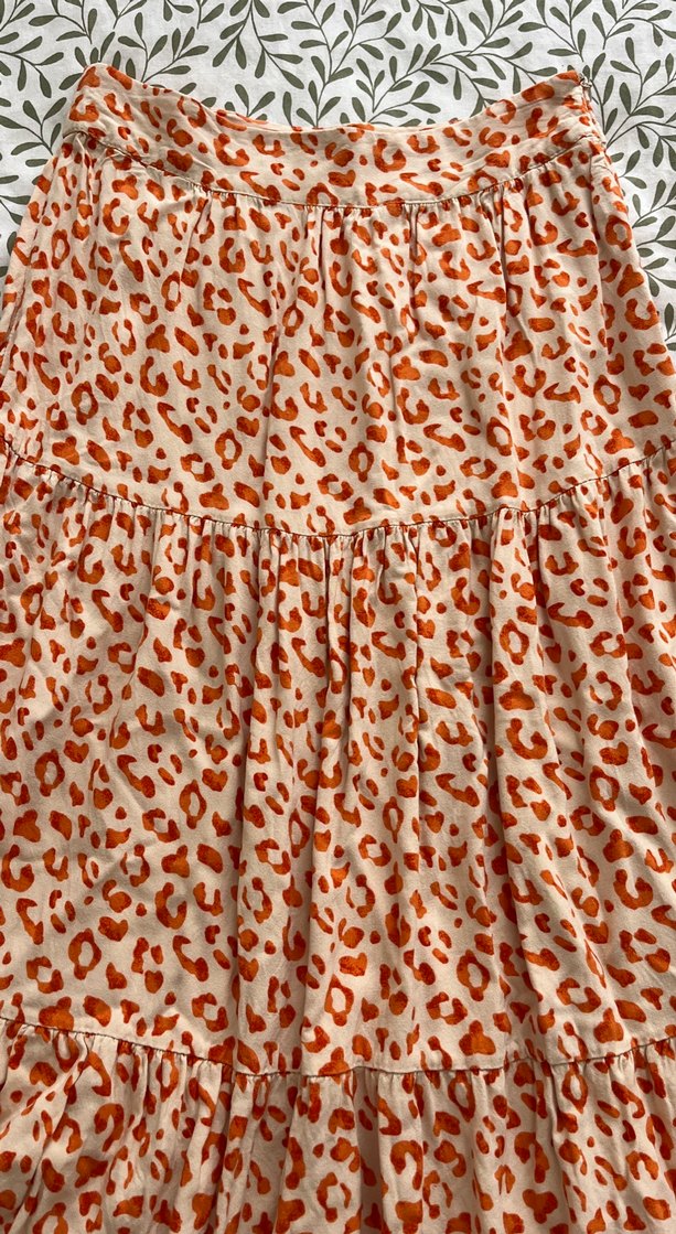 Kadın Bohem Leopar Desenli Uzun Etek - Görsel 3