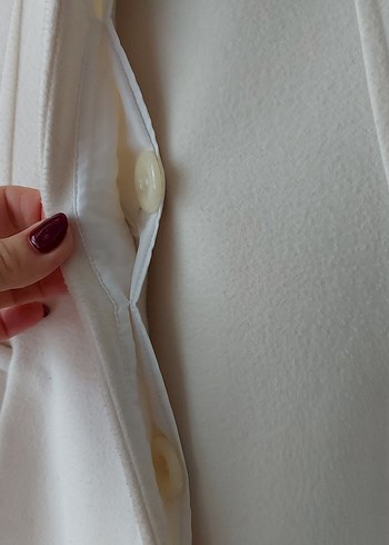 Adil Işık xs kemik renk Kadın Kışlık Manto - Görsel 6