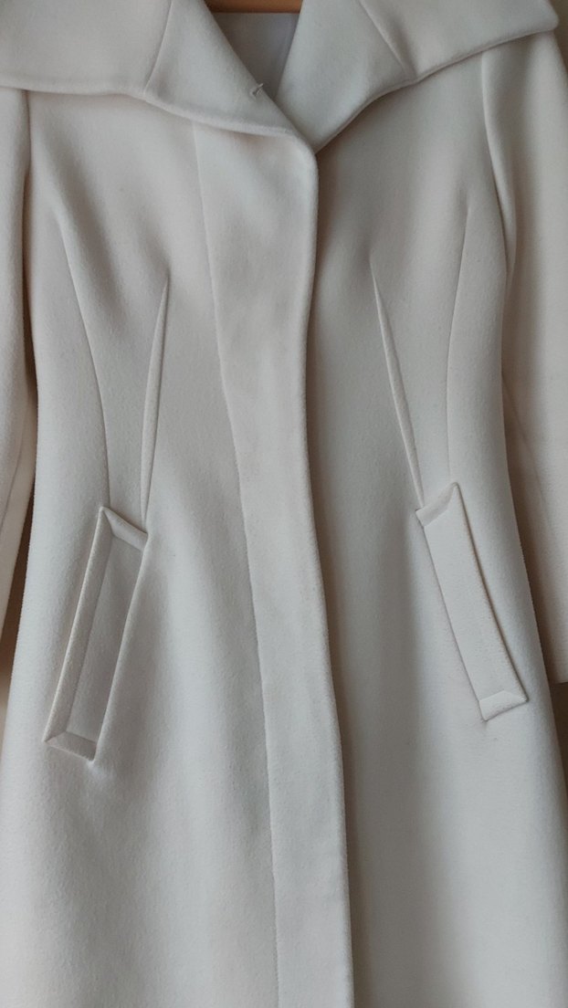 Adil Işık xs kemik renk Kadın Kışlık Manto - Görsel 2