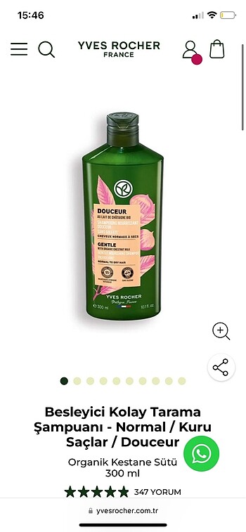 Beden Renk Yves Rocher douceur şampuan