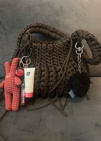 Örgü Kadın Çanta Kahverengi - Görsel 2