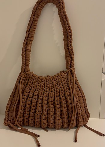 Örgü Kadın Çanta Kahverengi - Görsel 3