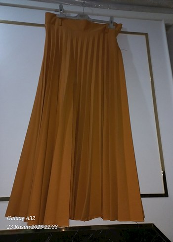 Pileli Tesettur Uzun  Etek 42-44 beden uyumludur - Görsel 5