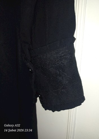 Siyah Uzun Kadın Ferace - Görsel 4