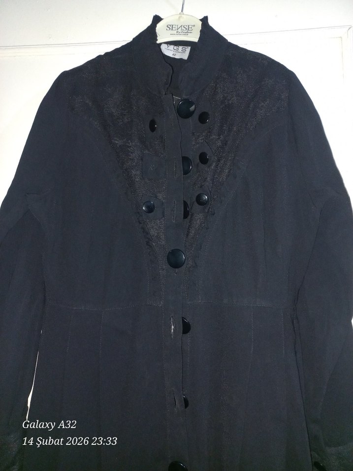 Siyah Uzun Kadın Ferace - Görsel 3