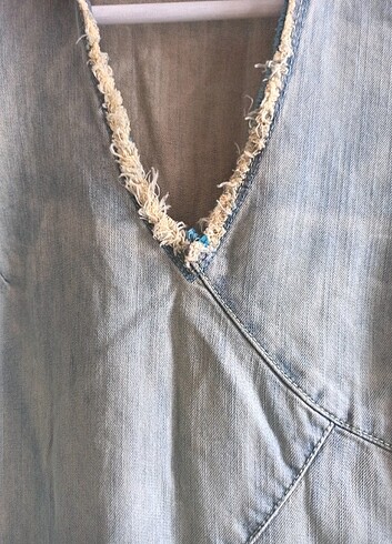 m Beden Mavi jeans elbise