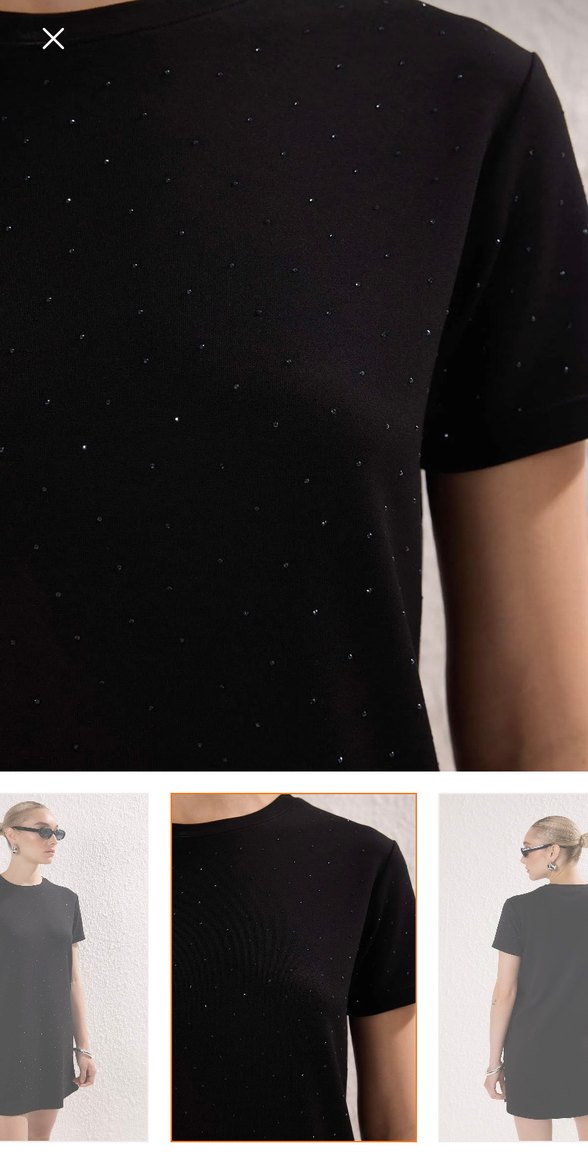 Siyah basic elbise - Görsel 2