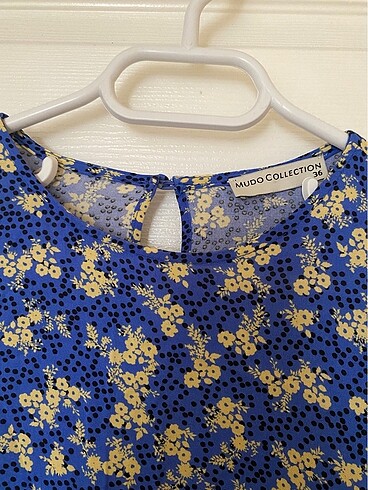 Mavi kısa elbise - Görsel 5