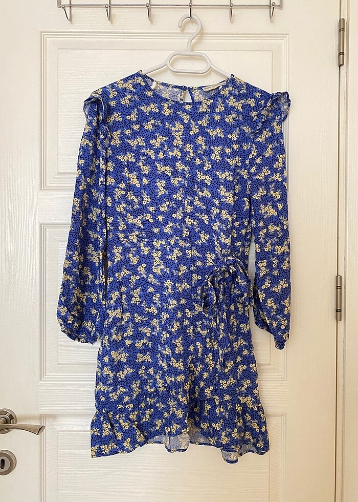 Mavi kısa elbise - Görsel 3