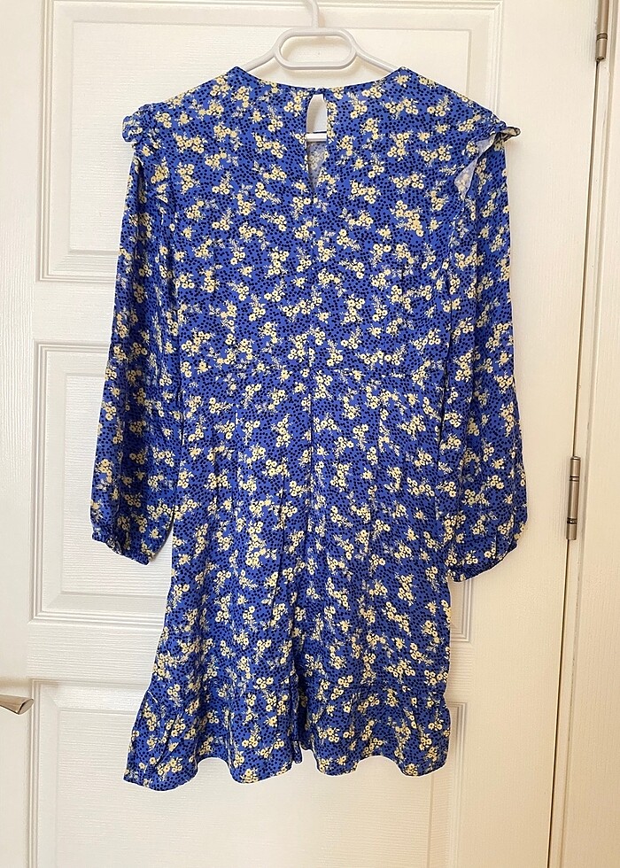 Mavi kısa elbise - Görsel 4