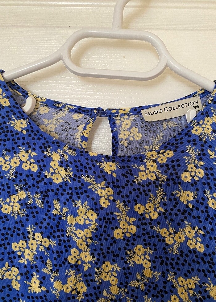 Mavi kısa elbise - Görsel 5