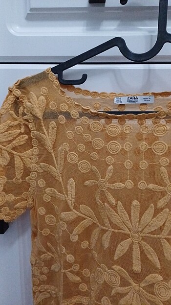 Zara Tül dantel bluz