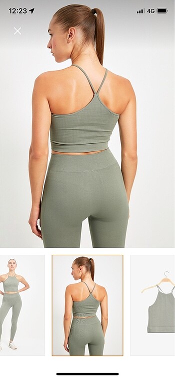 Trendyol & Milla Haki seamless spor üst