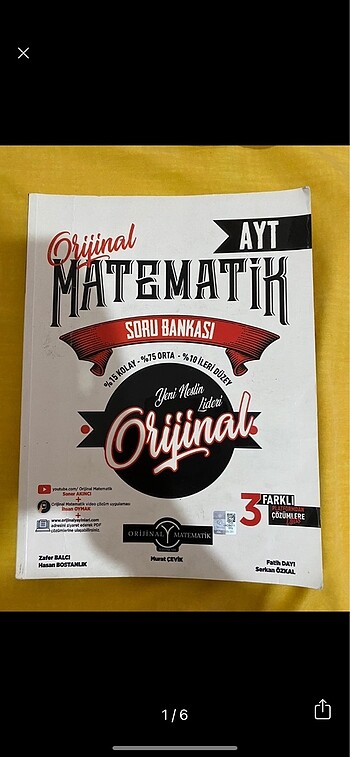 Orijinal Ayt Matematik Soru Bankası