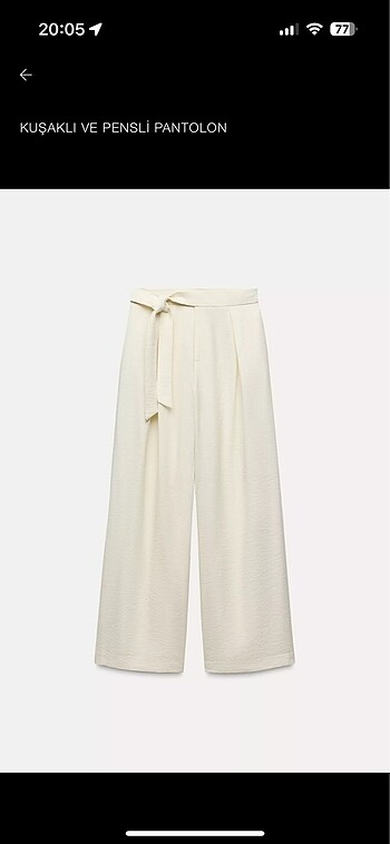 Zara Beyaz Pantalon Etiketli